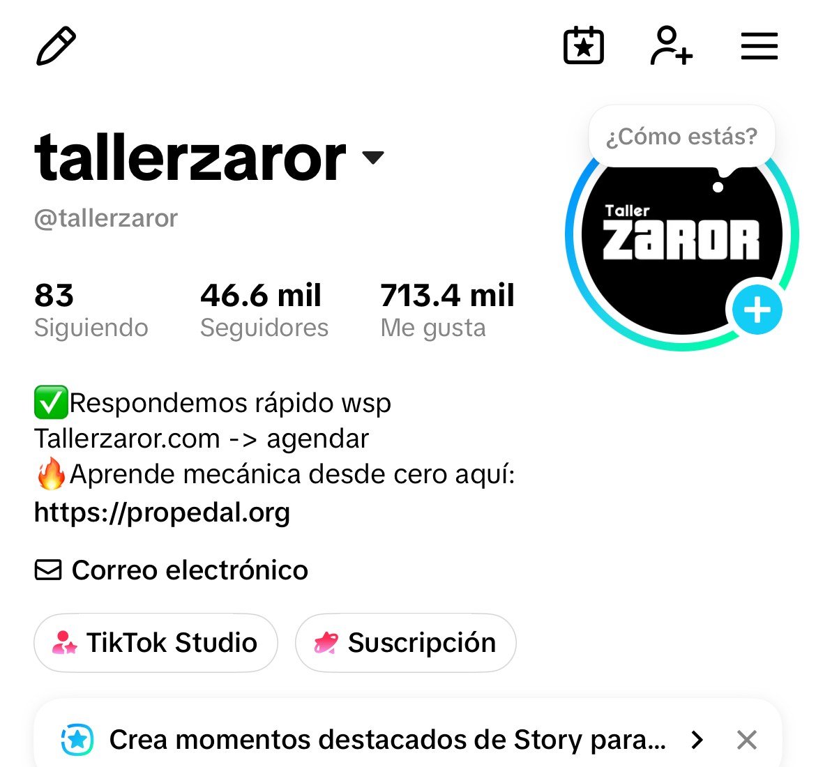 TikTok Taller Zaror